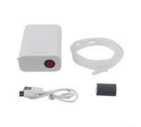 Crabop Pompa per acquario ossigenata ricaricabile USB con aeratore a gorgogliatore, aeratori portatili ultra silenziosi DC 5 V per pesca e acquari domestici, bianco