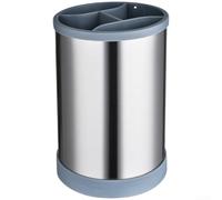 Crabop Portautensili extra large con base rotante in metallo, per spatole e cucchiai, design moderno, 12 cm (grigio)