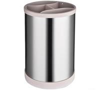 Crabop Portautensili extra large con base rotante in metallo, per spatole e cucchiai, design moderno, 12 cm (kaki)