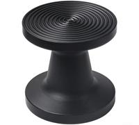 Crabop Pressino per caffè da 58 mm, professionale, con base piatta ondulata, design in polipropilene nero, per forniture da caffè (58 mm)