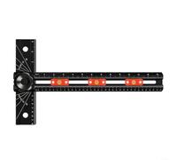Crabop Righello quadrato multifunzione con blocco a sfera in acciaio, regolabile da 35 a 75 cm, per la lavorazione del legno e la misurazione dell'angolo (C)