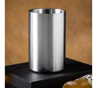 Crabop Secchiello per il ghiaccio isolato da 1,6 l, in acciaio inox, a doppia parete, per vino, champagne, birra, refrigeratore, per feste all'aperto e barbecue