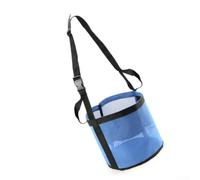Crabop Slow Feed Hay Net Style Horse Muzzle Bag con manico rinforzato per viaggi - rete traspirante previene gli sprechi per pony Dimensioni 20,3 x 16,5 cm (M: D9,5 x H9 pollici)