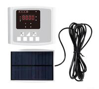 Crabop Timer per irrigazione solare con doppia pompa, avvisi vocali e interruttore automatico per balcone, giardino, ufficio, impianto di irrigazione a goccia