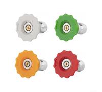 Crabop Ugello per lavaggio Auto e per giardino Quick Connect 4 Ugello | 4 per punte colorate, attacco 1/4 pollice, metallo per robusto, per ideale per auto e vialetti