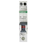 CRABTREE 6A 30mA RCBO Interruttore Differenziale B Curva Singolo Modulo