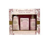 Crabtree & Evelyn Rosa 3pc Set Regalo Mano Terapia + Saponetta + Body Mist