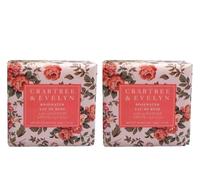Crabtree & Evelyn ROSEWATER Sapone Triple Milled 2x 100g Floreale Nuovo