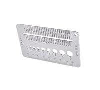 Crack Gauge, Gap Ruler, Width Measuring Card, Stainless Steel Construction Precision Marked Scale, Construction Wall Home Use, 4.33x2.95 Inches 100g Silver 1 pezzo