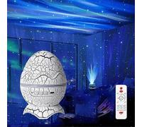 (Crack white)7 styles Crack Transmission Atmosphere Nightlight Dinosaur Egg Star Lamp Full Projector Water Ripple Laser Projection Holiday gifts