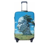 Cracked Earth Head Tree Travel Luggage Covers - Elasticità Valigie Coperture Protector per bagagli 45-81 cm, Nero , M