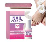 Cracked Nail Repair Kit, Silk Wrap Glue File Set, Quick Fix Damage with Strengthening Bond Formula, Home Salon Use Set, Nail Recovery Care Kit, Riparazione per Toenail Protection Care