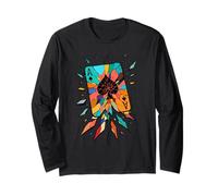 Cracked Poker Ace Spade Texas Holdem Maglia a Manica