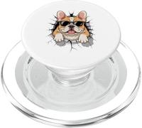 Cracked Wall French Bulldog Sunglasses Frenchie PopSockets PopGrip per MagSafe
