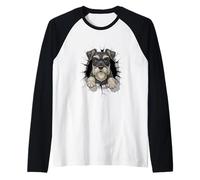 Cracked Wall Giant Schnauzer Maglia con Maniche Raglan