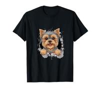 Cracked Wall Yorkshire Terrier Yorkie Terriers Maglietta