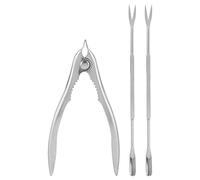 Cracker di aragosta e granchio in acciaio inossidabile Artiglio di conchiglia Forchette per frutti di mare Apri noci Gadget da Strumento multifunzione durevole e antiruggine per