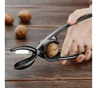 Cracker per castagne multifunzione 2 in 1, in metallo, pinza apri noce, coltello aperto per castagne, clip per noci a doppio uso, accessorio per la cucina (nero)