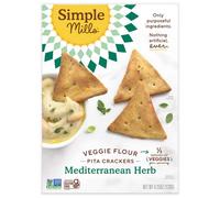 Cracker Pita Mediterraneo Erba Confezione Da 6 X 4,25 Oz Di Simple Mills