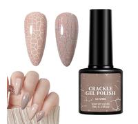 Crackle Gel Polish - High Pigment Nail Polish | 7ml Finger Accessory With Fast Dry Formula, Decorative Manicure Tool For Holidays, Prom, Dating, And Social Gatherings