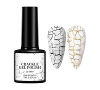 Crackle Nail Color, High Pigment Polish, Cool Finger Decoration Long-Lasting Paint Salon Gel Quick Dry & Long Lasting Manicure for Girls Women, 7ml