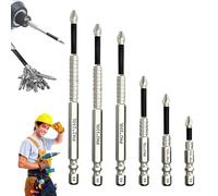 Cradlewaver Drill Bit Set, High Magnetic Screwdriver Bits Anti-Slip Alloy Steel Tips, Impact-Resistant Magnetic Drill Bit Kit for Electric & Manual Tools