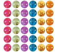 Crafans 60 ciondoli a forma di conchiglia Akoya, 13 mm, dipinti a spruzzo, 6 colori, piatti e rotondi, per la creazione di gioielli fai da te, collane, orecchini, Conchiglia