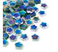 Crafans 60 perline termocromatiche a forma di stella, 4 colori, a forma di stella, che cambiano colore, sensibili al calore, per collane, bracciali e gioielli fai da te