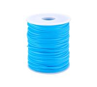 Crafans Cordoncino in gomma da 2 mm, 50 metri/rotolo, colore puro, per la creazione di gioielli, fai da te, artigianato, bracciali, lavori a maglia tubolari, blu cielo scuro