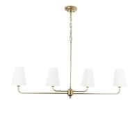 CRAFDECO Lampada dorata dal design moderno, sottile paralume bianco, elegante lampada a sospensione per soggiorno, sala da pranzo, ufficio, lavorazione di alta qualità, elegante lampada a sospensione