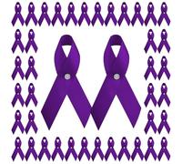 CRAFFANCY 100pcs viola nastro di raso, perni di violenza domestica con etichetta in metallo Lupus Alzheimer Pancreatic Cancer Awareness Ribbon Pin