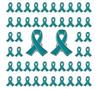 CRAFFANCY Acqua, 50 Pezzi distintivi per Il Cancro ovarico aggressione Sessuale cervicale consapevolezza del Cancro per attività di beneficio pubblico Uomo Donna Accessori