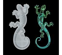 CRAFFANCY Stampo in silicone a forma di lucertola realistica, stampi in resina 3D realistici in resina epossidica per decorazione domestica da parete