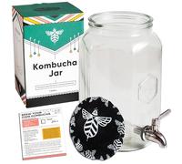 Craft A Brew Vaso Kombucha con valvola di erogazione; Per la fermentazione di Kombucha; Include una copertura in tessuto personalizzata - Design proprietario
