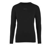 Craft Uomo ADV Essence LS Tee 2 Black - Maglia Funzionale a Maniche Lunghe Traspirante L con Zone a Rete - Maglia da Allenamento in Poliestere Riciclato per Fitness e attività all'aperto
