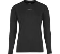 Craft Uomo ADV Essence LS Tee 2 Black - Maglia Funzionale a Maniche Lunghe Traspirante L con Zone a Rete - Maglia da Allenamento in Poliestere Riciclato per Fitness e attività all'aperto