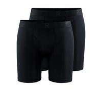 Craft - Boxer leggeri e traspiranti - Core Dry Boxer 6-Inch 2-Pack M Black per Uomo in Poliestere Riciclato - Taglia M - Nero