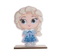 CRYSTAL ART Buddies - il Kit Diamond Painting Originale, Elsa, Collezione Disney Frozen con Diamatini in Resina Brillante, Set Creativo 6+ con Supporto in Legno, 11cm, CAFGR-DNY028