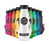 Craft Colors® Set di colori acrilici di alta qualità (10 x 250 ml) | colori opachi | Made in Germany | acrilici per dipingere | asciugatura rapida | utilizzo versatile | alta pigmentazione