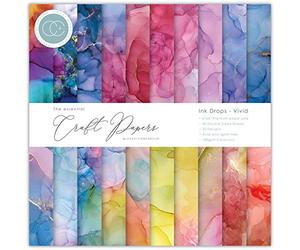 Craft Consortium - The Essential Craft Papers - 6x6 - Gocce d'inchiostro - Vivid