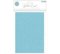Craft Consortium The Essential Glitter Cardstock A4 10/Pkg-Sky Blue