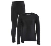 Craft Warm Baselayer set bambino Black 128 cm