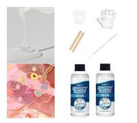 Craft Epoxy Resin Set - Ultra Clear Gloss Coating System, Durable Hard Curing Liquid, Easy Mix Pour Application Tools, Professional Quality Maker Package | Versatile Medium For Tabletops Home