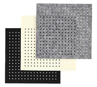 Craft Feltro con fori, foglio 20x20 cm, grigio, bianco sporco, nero, fogli 12asstd