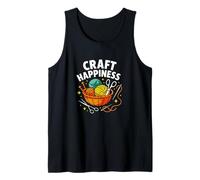 Craft Happiness - Divertente Amante del Lavoro a Maglia e all'Uncinetto Canotta