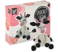 Craft ID Kit per Uncinetto | Set per Amigurumi | Mucca | Conoscenza di base dell'uncinetto | Set Ferri da Uncinetto Bambini e Adulti | Pupazzetti | Animali