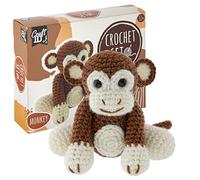 Craft ID Kit per Uncinetto | Set per Amigurumi | Scimmia | Conoscenza di base dell'uncinetto | Set Ferri da Uncinetto Bambini e Adulti | Pupazzetti | Animali