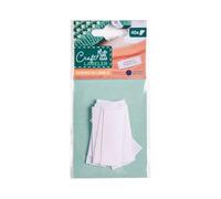 Craft Labeler - Etichette da cucire bianche, 40 pezzi, in cotone, pre-tagliate, sigillate e non sfilacciate