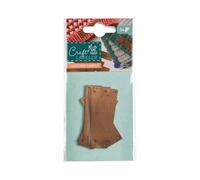 Craft Labeler - Etichette da cucire in pelle naturale, 5 pezzi,