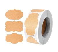 Craft Labels - 300Pc Blank Roll Tags, 1.97x1.18In Adhesive Stickers, Identification Labels | For Jars Oil Bottles Food Storage Crafts Christmas Pantry Envelope Packaging Decoration Use